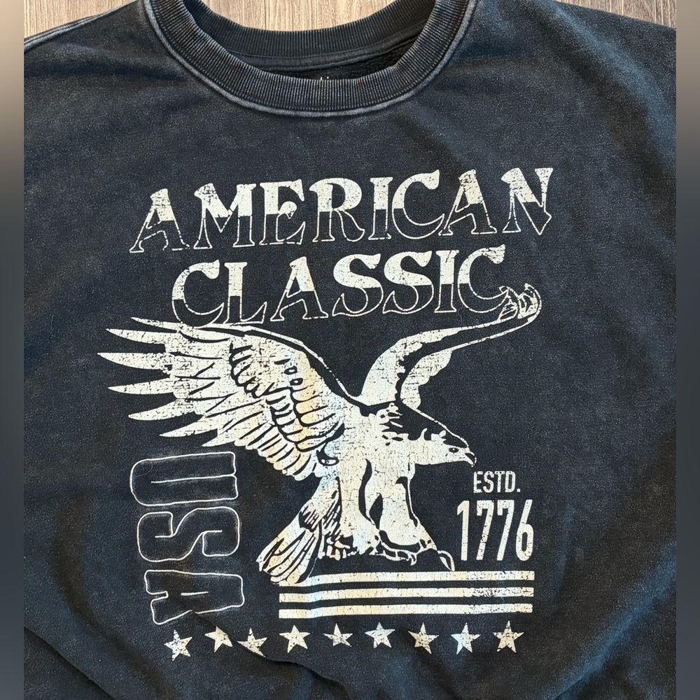 Zoe + Liv Sweatshirt Crewneck - American Classic - Size L - Picture 2 of 3